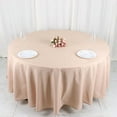 thumbnail image 3 of BalsaCircle 10 Pieces 108" Nude Round Polyester Tablecloths Fabric Table Cover Linens, 3 of 8
