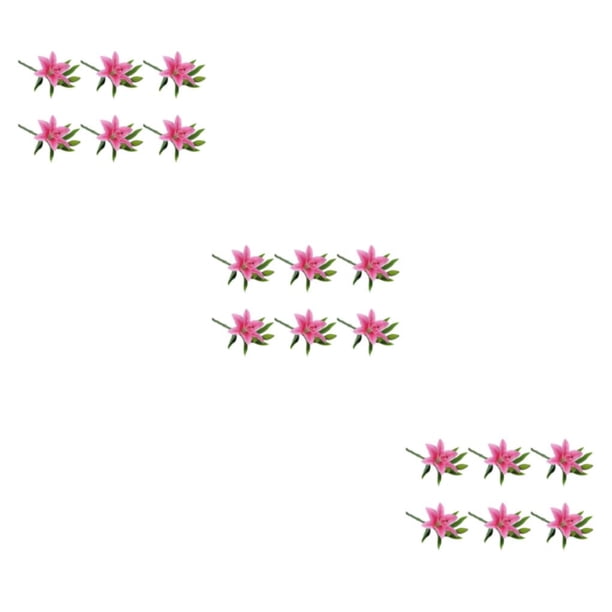 6 piezas de flores de lirio artificiales Advancent decorativas para el hogar PVC