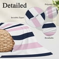 thumbnail image 3 of Pink Navy Blue Striped Body Pillow Covers 20"x60", Farmhouse Stripe Art Soft Brushed Microfiber Breathable Throw Pillow Covers, Decorative Pillowcase with Zipper for Couch Sofa Bedroom Living Room, 3 of 9