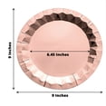 thumbnail image 2 of Balsa Circle 25 Rose Gold Geometric Round 9" Metallic Disposable Dinner Paper Plates Tableware, 2 of 8