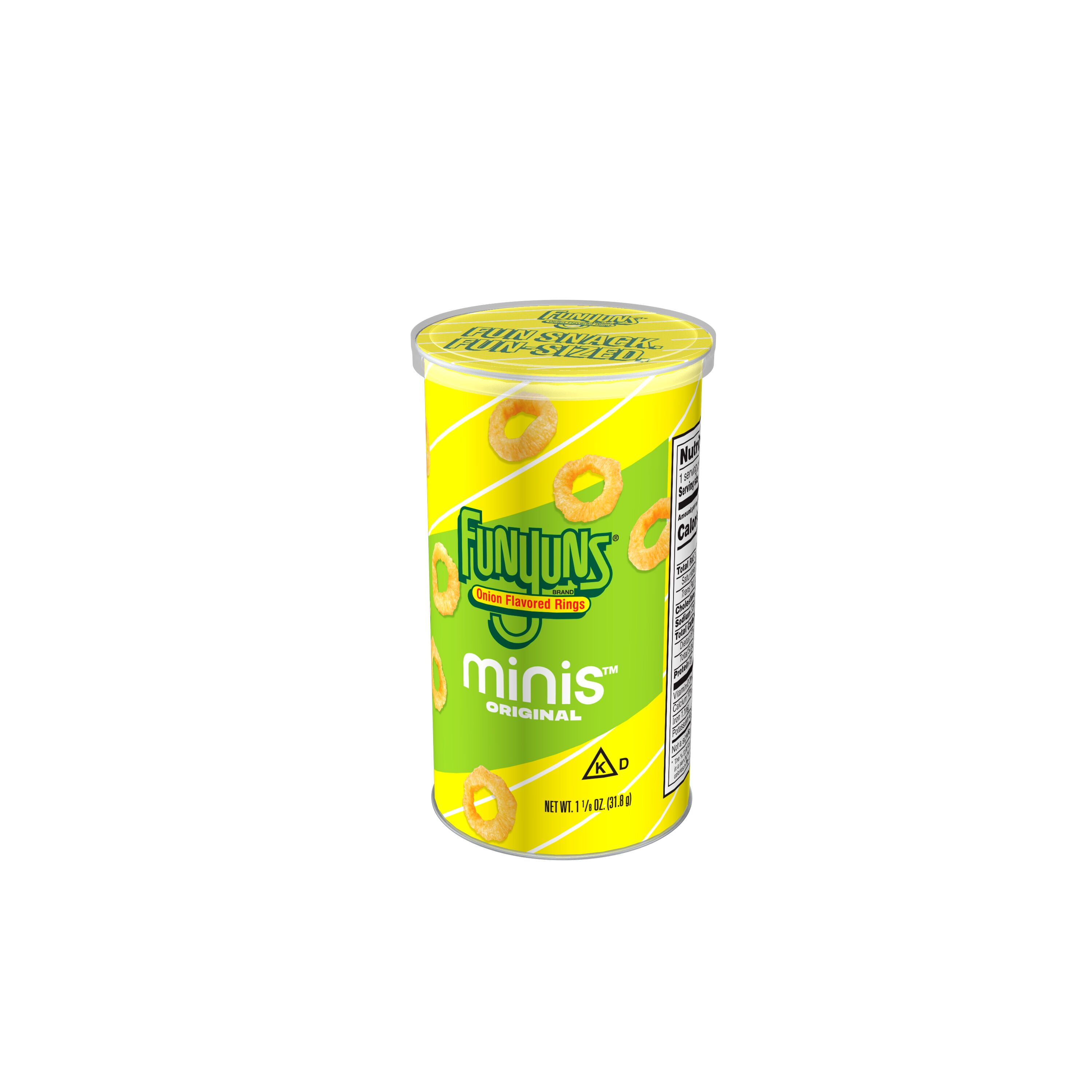Funyuns Minis Onion Flavored Rings Original Single Serve Cannister 1.125oz