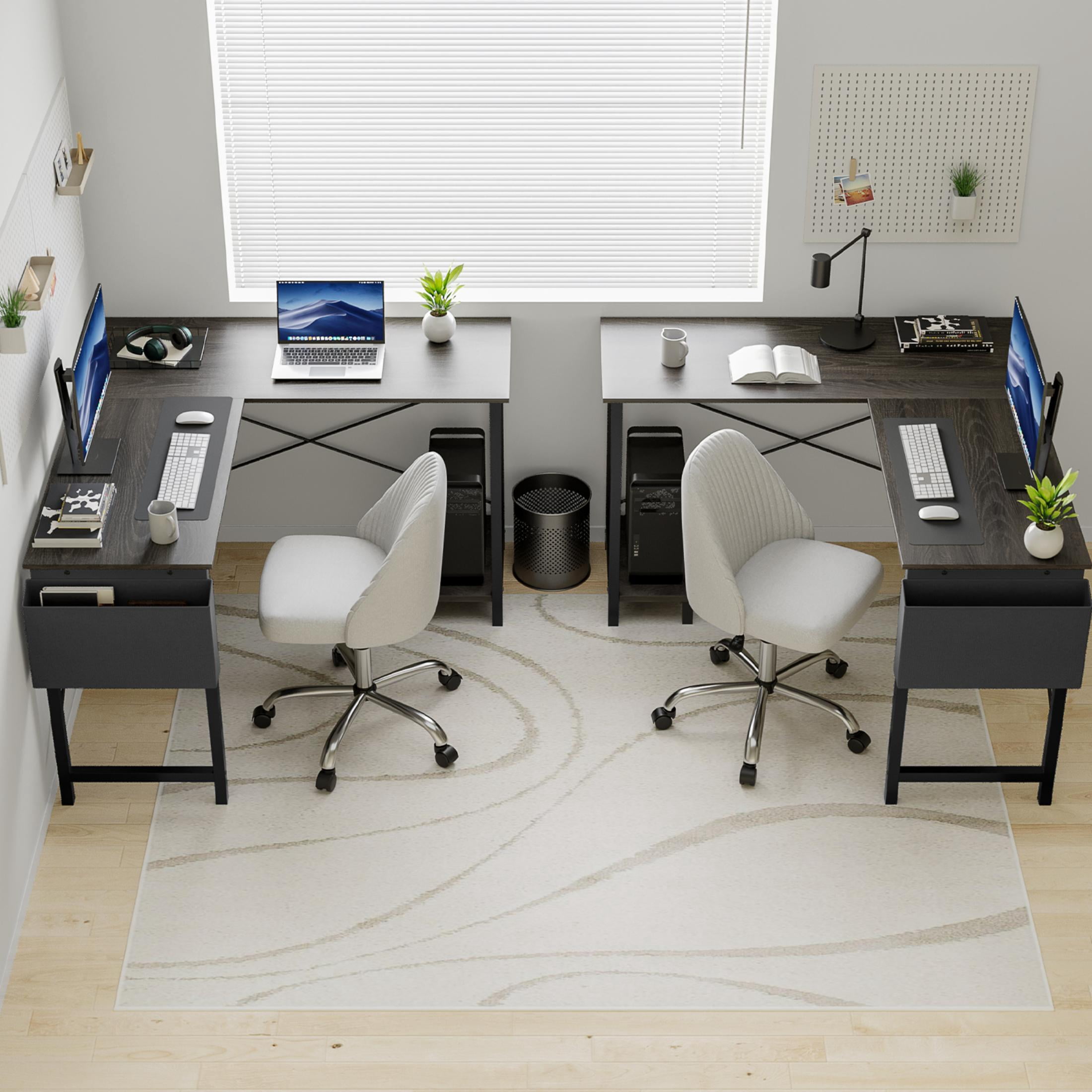 MCQ L Shaped Desk - Computer Desk Gaming Corner 50 Inch Home Office Writing Student Work PC Table, Gray