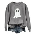 thumbnail image 2 of Cute Ghost Halloween Sweatshirts for Women 2025 Long Sleeve Crewneck Cute Graphic Sweatshirt Pullover Tops, 2 of 5