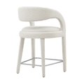 thumbnail image 4 of Counter Stool Chair, Ivory White, Fabric, Bar Pub Cafe Bistro Dining Kitchen Hospitality Restaurant, Modern Contemporary HB35929, 4 of 10