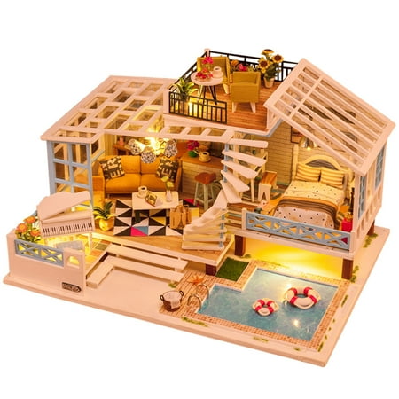 Diy Dollhouse Kit Wooden Diy Miniature Dollhouse Kit Parent Child