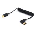 thumbnail image 4 of Kework Cable En Espiral Hdmi 4K@60Hz De 3.9 Pies Versión Hdmi 2.0 En Ángulo Izquierdo Adaptador Macho A Macho Cable En Espiral Con Resorte 18 Gbps Alta Velocidad Alta Definición, 4 of 5