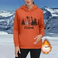 thumbnail image 4 of Cmfcve Women's Ugly Christmas Hoodies Loose Fit Thermal Fleece Lined Pullover Printed Top Long Sleeve Sport Casual Hooded Sweatshirt, 4 of 7