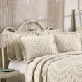 thumbnail image 2 of Kingston Chenille Tufted Bedspread and 2 Pillow Sham Set, All Cotton, Full Size, Beige, 2 of 2