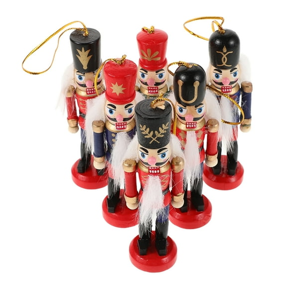 18 PCS Cascanueces decorativos Marionetas Adornos de marionetas Cascanueces Marioneta Colgante Decoración