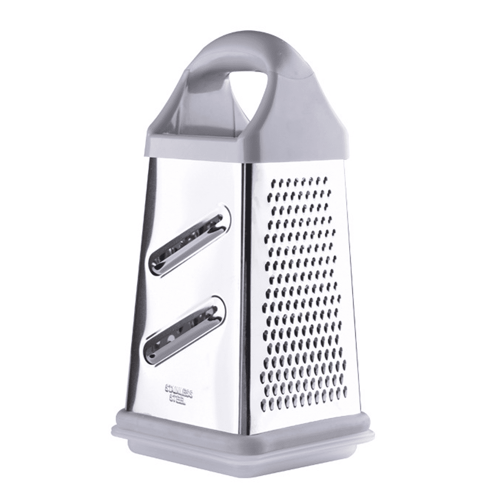 Spring Chef Box Grater, Stainless Steel with 4 Sides, Best for Parmesan  Cheese, Vegetables, Ginger, Large Size