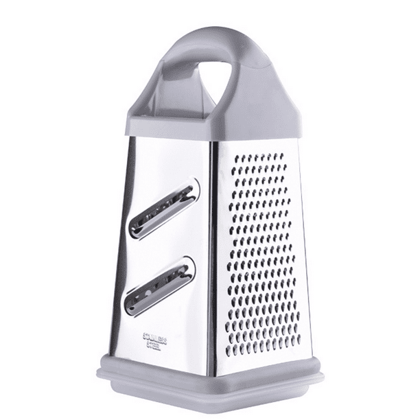 Professional Box Grater, Stainless Steel with 4 Sides, Best for