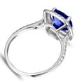 thumbnail image 2 of 1.50 Carat Antique Halo Sapphire and Diamond Engagement Ring in White Gold`, 2 of 4