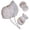 White, variant on N'Ice Caps Baby Girls Infants Sherpa Lined Soft Velboa Bonnet Hat Mitten Winter Set - White