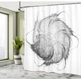 thumbnail image 5 of Ambesonne Abstract Art Shower Curtain, Futuristic Forms Image, 69"Wx70"L, Grey White, 5 of 5