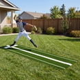 thumbnail image 2 of Costway Softball Pitching Mat with Pitching Mound, Anti-Fade Turf & Anti-Slip Foam Backing Green, 2 of 10