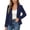 Navy, variant on Women Versatile Casual V-Neck Jacket Lightweight Cardigan Outerwear Green M