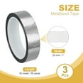 thumbnail image 2 of Cinta de Película de Poliéster Metalizada Uxcell Cinta Decorativa Metálica Cinta de Espejo Adhesiva Plata Brillante 1 pulgada x 55 yardas, 2 of 6
