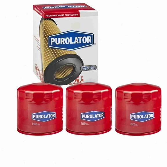 3 pc Purolator L14670 Engine Oil Filters for 134 170 61085 Oil Change Lubricant Filters Fits select: 1994-2007 DODGE RAM 1500, 1993-2007 JEEP GRAND CHEROKEE