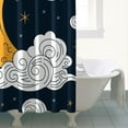 thumbnail image 4 of Gothic Shower Curtain Set - Dark Celestial Moon & Star Print, Mystical Cosmic Bath Decor, Waterproof Polyester 72"Wx72"L, Goth Aesthetic Gift, 4 of 5