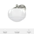 thumbnail image 6 of Hunter - Saddle Creek 1-light Brushed Nickel, Medium Size Sconce Light, Dimmable, Schoolhouse Style, for Bedrooms, Kitchens, Dining, Living Rooms - 19139, 6 of 6