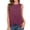 Red, variant on Women Casual Loose Tank Tops High Neck Solid Sleeveless Undershirts Long Length Daily Summer Fashion Tank Tops