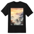 thumbnail image 2 of Plus Size Shirt for Women Black Tops for Women Short Sleeves Shirt for Women Landscape4 T Shirt Crewneck Shirt for Women XL, 2 of 5