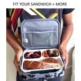 thumbnail image 4 of Bento Boxes for Adults | Bento-Box Lunch Set Containers for Meal Prep School or Work for Big Kids, Teens, Women, Men, 3 Compartments Japanese Style | Grey Black Large 2 Pack, 4 of 8