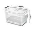 thumbnail image 3 of ​Portable Cooler Lunch Box | Dual-Layer Ice Tray Outdoor Camping Refrigerator | Airtight Leak-Proof Food Storage Container with Freshness Tracker | Plastic Picnic Preservation Box (White)​, 3 of 7
