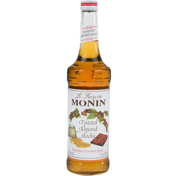Monin – Toasted Almond Mocha Syrup, Toasted Almonds, Chocolate, and Caramel. Great for Mochas, Lattes, Frozen Coffee Drinks, Uniquely Tempting Cocktails. Gluten-Free, Non-Gmo (750 ml, 25.4 fl.oz)