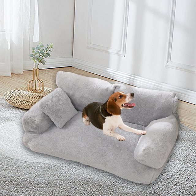 Sofá Cama para mascotas Salvador Gris claro L cómodo y de felpa antideslizante para cachorros y gatos de interior
