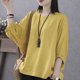 thumbnail image 4 of Camiseta de Cuello Redondo de Manga de Encaje de Color Sólido de Cinco Cuartos para las Mujeres, Camisetas de Manga de Encaje para las Mujeres Casual de Moda Primavera Verano, 4 of 7