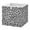 Pure White Dark Black Pattern, variant on Fabric Storage Bins Foldable Cube For Home Organization Baskets Pattern with Stars
