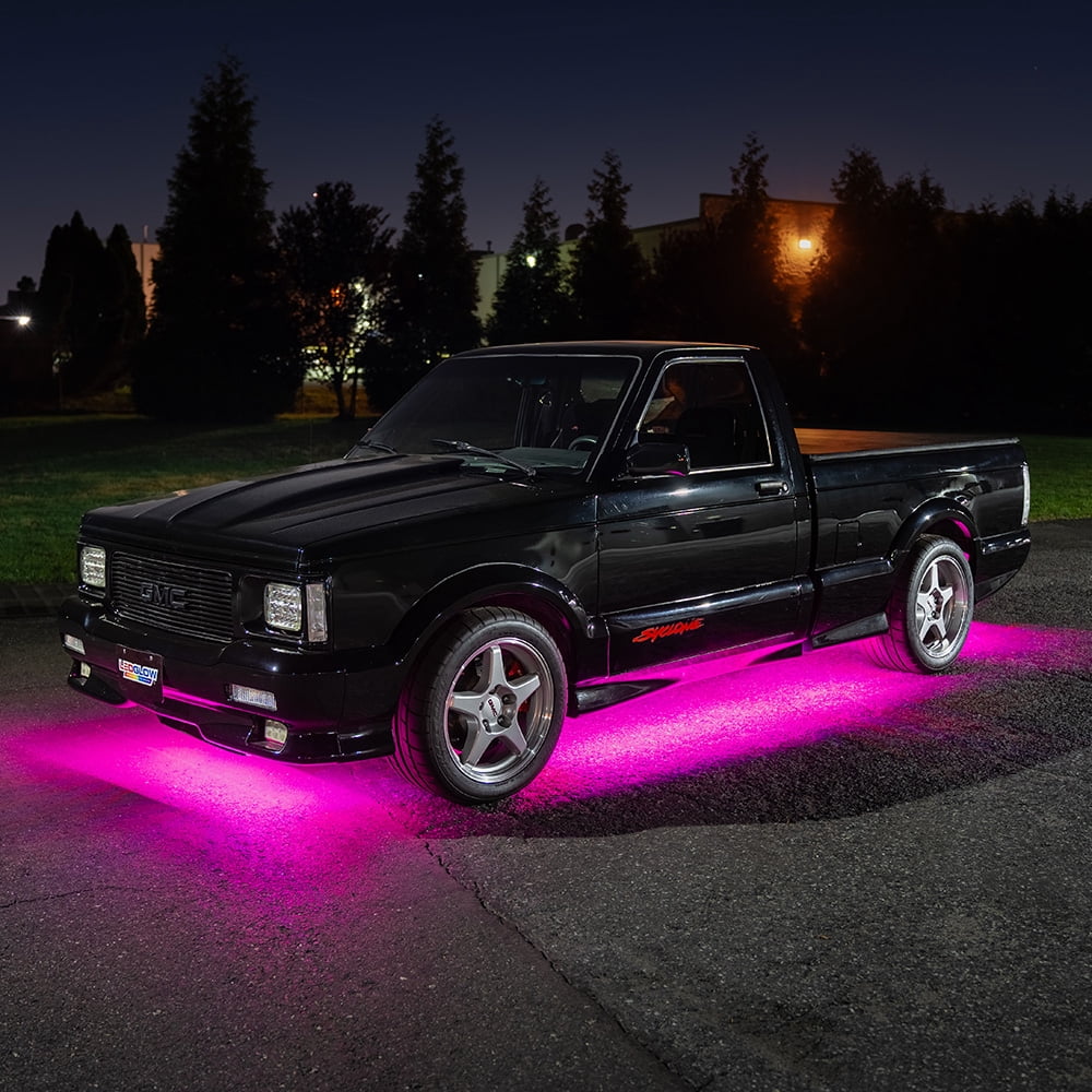 LEDGlow 6pc Pink SMD Flexible Slimline Truck Underbody Underglow Lighting Kit