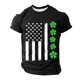 thumbnail image 2 of Ceisia Men's St. Patrick's Day American Flag Shamrock T-Shirt | Short Sleeve Crew Neck Casual Tee Gifts, 2 of 4