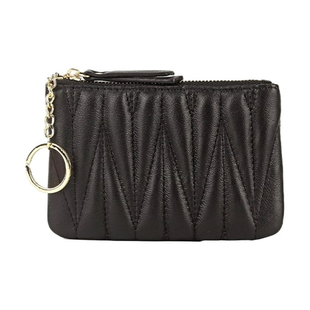 Women Plaid Purse Purse Card Holder Clutch Mini Handbag Red