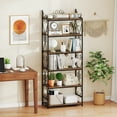 thumbnail image 2 of Gymax 2PCS 6-Tier Bookshelf 71.5'' Industrial Tall Bookcase w/ Open Shelves for Study, 2 of 10