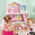 thumbnail image 2 of Costway Kids Wooden Dollhouse Playset, 27.5'', 2 of 10