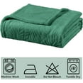 thumbnail image 6 of Mocaletto Throw Blankets,Fleece Blanket,Luxury Flannel Lap Blanket, Super Cozy and Comfy for All Seasons (Green, 50x70 in), 6 of 6
