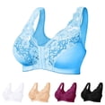 thumbnail image 5 of Daolelai Front-Hook Sports Bra Large Size No-Rim Underwear Cross-Border American Style Front-Hook Vest Lace Bra, 5 of 7