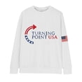 thumbnail image 3 of White Women's A True Patriot Printed Sweatshirts With Pocket American Flag Shirt, 3 of 5