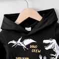 thumbnail image 5 of Quealent Toddler Baby Boy Clothing Sets Little Dinosaur Printed Hoodies & Pants Kids 2pcs Outfits 2025 Black for Size 3-4 Years, 5 of 5