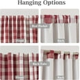 thumbnail image 6 of Red White Buffalo Plaid Full Blackout Curtain Panels 84 Inches Length,Farmhouse Gingham Drapes,Thermal Insulated Window Treatment for Bedroom Living Room,Rod Pocket Back Tabs,40" Wx84 Lx2, 6 of 6