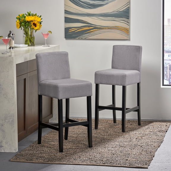 Dining Chairs 30-inch Fabric Barstool with Solid Wood Frame (Set of 2),Wooden Dining Chairs