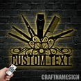 thumbnail image 3 of Craftnamesign Custom Hair Salon Tools Metal Wall Art LED Light, Custom Beauty Salon Name Sign, 3 of 5