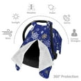 thumbnail image 3 of Car Seat Cover Baby - Golden Snowflakes Royal Blue Breathable Infant Car Seat Cover for Baby Carseat, Lightweight Comfort Baby Essentials Must Haves Newborn Stuff for Girl Boy, 3 of 7