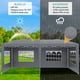 thumbnail image 5 of Yeshouse Carpa plegable de 3 x 6 m con ventanas de polietileno, bolsa con ruedas, paredes laterales extraíbles, refugio impermeable para fiestas, jardines, eventos y bodas, 5 of 8