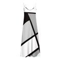 thumbnail image 4 of Lenago Robe de Maternité Grande Taille Femme Mode à Bretelles Col en V Sans Manches à Rayures Imprimées Ajustée Plage Longue Robe Été Robes de Plage en Liquidation, 4 of 5