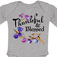 thumbnail image 4 of Inktastic Thankful and Blessed Inspirational Saying with Flowers Boys or Girls Long Sleeve Baby Bodysuit, 4 of 5