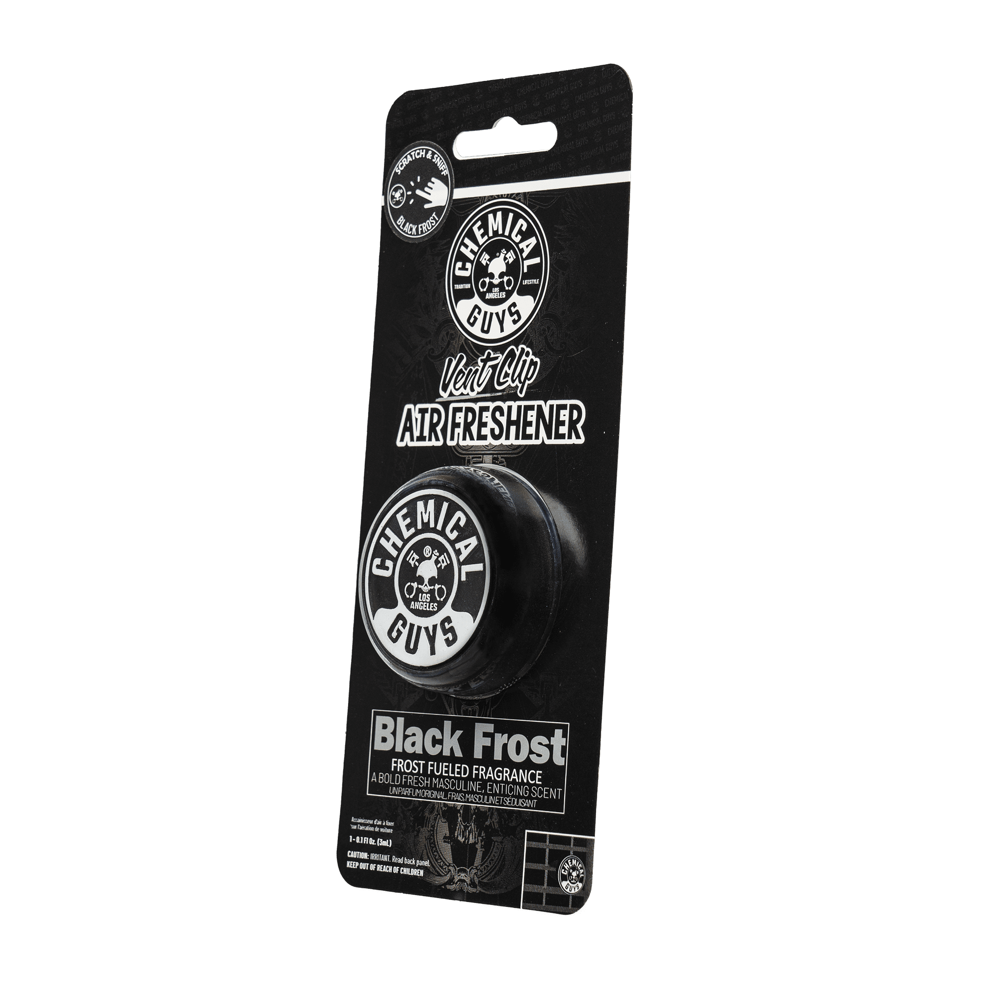 Chemical Guys, Vent Clip Air Freshener, Black Frost, Up to 30 Days