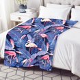 thumbnail image 5 of Flamingo Blanket,Funny Flamingo Collage Print Gifts for Flamingos Lovers, Soft Plush Flannel Throw Bed Sofa Bedroom Decoration 50 in x 40 in Small for Kids, 5 of 5